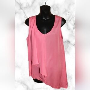 HARVÉ Bernard Asymmetrical Peach Colored Tank Top